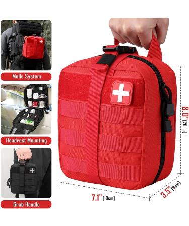 LIVANS Tactical First Aid Pouch - Molle EMT Kit with Red Cross Patch - Buy Online on GoSupps.com