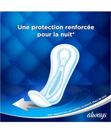 Always Maxi Night ProFresh Pads without Wings - 12 Pack | Ultimate Comfort for Overnight Protection | International Shipping Available - Buy Online on GoSupps.com