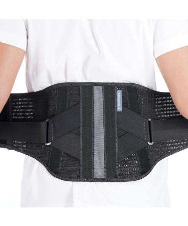 Lower Back Brace for Pain Relief  Back Brace Back Support Belt  Flexible Lumbar Support  Back Support Brace for Lifting at Work  Scoliosis Pain Relief Brace (Black 2XL Fits 37.5 -47  Belly Waist) 2X-Large (Pack of 1)