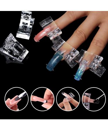 Makartt Nail Tip Clips & Dual Forms Kit - 12Pcs Clear Acrylic Clips + 72Pcs Molds for Poly Gel Nails | Beginner's Nail Art Tools - Buy Online on GoSupps.com