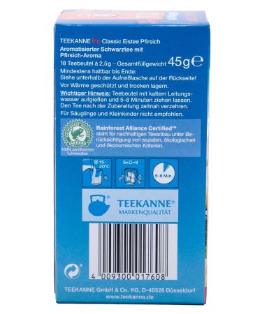 Buy Teekanne Frio Classic Iced Tea Peach - Pack of 5 (90 Tea Bags) | Premium Iced Tea for Refreshing Moments - International Shipping Available - Buy Online on GoSupps.com