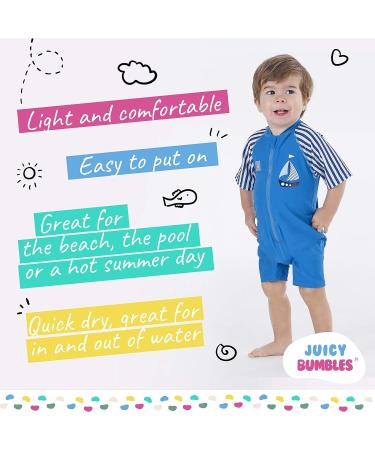 Juicy Bumbles Baby Swimsuit - One Piece Toddler Swimming Costume | Sail Boat Design | 4-5 Years - Buy Online on GoSupps.com