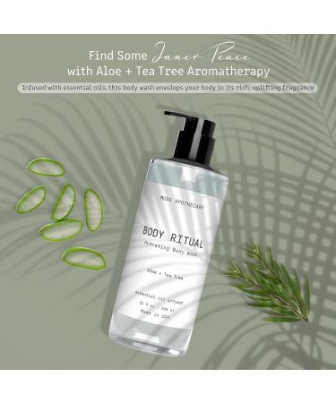 Muse Bath Apothecary Aloe Tea Tree Body Wash 2 Pack - Hydrating & Natural Aromatherapy Body Wash for Women & Men - 32oz - Buy Online on GoSupps.com
