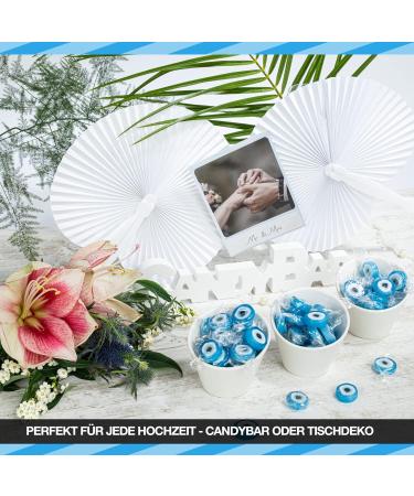 WeddingTree Rock Sweets Bluewith The Turkish Eye - Flavoured Rock 500 g - Nazar Boncugu as Table Decoration for Wedding Valentine's Day Mother's Day or Sugar Festival - Buy Online on GoSupps.com