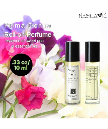 Prima Donna Roll-On Perfume with Sweet Pea Oil Alcohol-Free All-Natural Organic Long-Lasting Fragrance - Travel-Size Perfume for Women - TSA Approved 0.33 oz / 10 ml - Buy Online on GoSupps.com