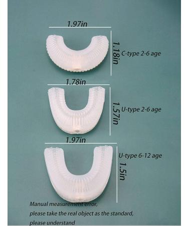 2PC U-Shaped Kids Electric Toothbrush Replacement Heads | Food Grade Silicone | Compatible with U-Type Electric Toothbrush | Ages 7-12 - Buy Online on GoSupps.com