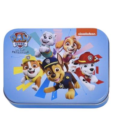 Paw Patrol children's plaster licensed product - 4 pieces - metal box - 24 plaster - beautiful design plaster storage box for children - Suitable for backpack - handbag paw patrol 4 pieces