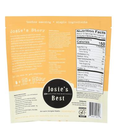 Josie's Best Gluten-Free Crepe Mix - Soy, Nut, Dairy-Free | Delicious & Easy-to-Make | 18oz Multi-Batch Pouch - Buy Online on GoSupps.com