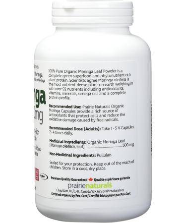 Prairie Naturals Organic Moringa Leaf VCaps - 180 Count - Buy Online on GoSupps.com