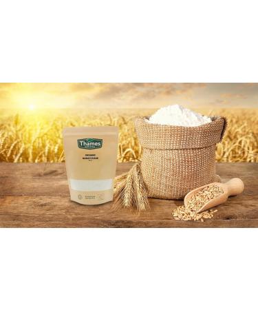 Thames Organic 500g Organic Barley Flour: Non-GMO, High-Fiber, Additive-Free - Ideal for Baking and Cooking - Buy Online on GoSupps.com