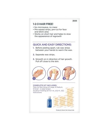 Sally Hansen Face, Eyebrow & Bikini Wax Strip Kit 34 Strips - Home Waxing with Salon Results, Lasts 8 Weeks - Pack of 2 - Buy Online on GoSupps.com