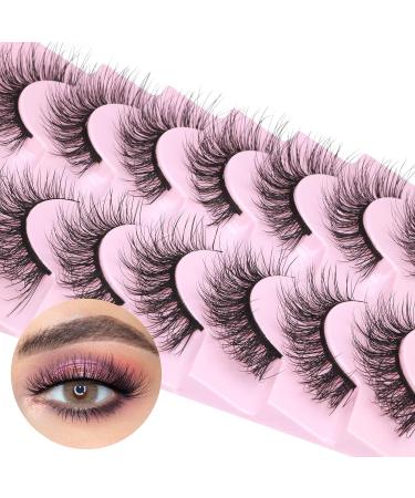 Mink Lashes - Natural Look, Fluffy Fake Eyelashes | Full Volume, Curly Soft 3D Faux Mink Extensions | Pack of Wispy & Fluffy Strip Lashes - Buy Online on GoSupps.com