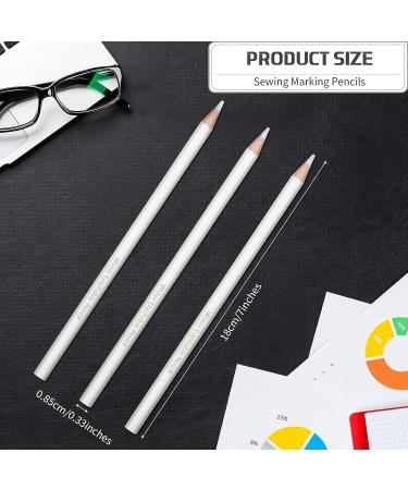 Sewing White Fabric Pencil Bulk 24 Pieces - Water Soluble Tailor Marker for Quilting & DIY Crafts - Buy Online on GoSupps.com