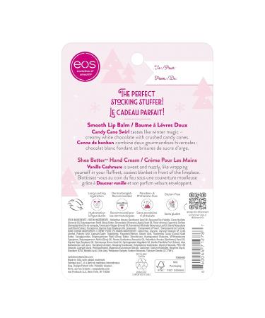 eos Holiday Skin Care Set- Vanilla Cashmere Travel Hand Cream & Candy Cane Swirl Lip Balm Stocking Stuffers 1 fl oz Hand Cream + 0.14 oz Lip Balm 2-Pack Cranberry Joy & Merry Berry 2 Piece Set - Buy Online on GoSupps.com