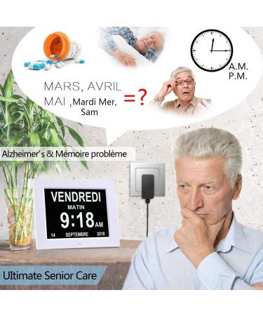 SENXINGYAN 8-Inch Digital Alarm Clock & Calendar | International Shipping Available - Buy Online on GoSupps.com