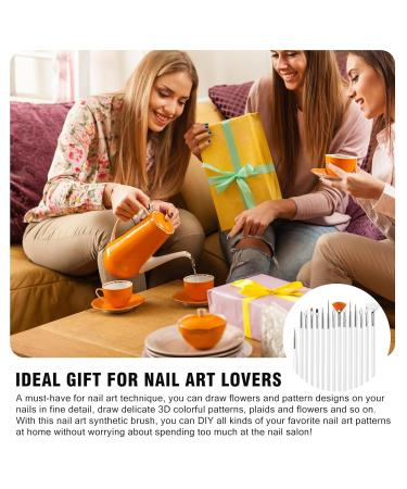 Nail Brush Kit - 15 Pieces Nail Art Brushes for DIY Manicure Acrylic & Gel Nail Design Tools for Home & Salon - Buy Online on GoSupps.com