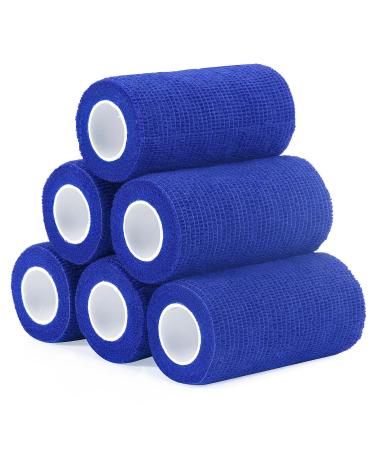 Legal bandage combined self -adhesive 10cm x 4.5m 6 rolls fixing sords self -adhering cohesive bandage for first aid dog veterinary wrapping sport elastic bandage for wrist feet (blue) 10cm blue - Buy Online on GoSupps.com