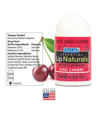 Lip Naturals Mini Lip Balm Pack with SPF-15 Sunscreen | 12-count Assorted with Keychain | Made in USA | Tea Tree Mint, Vanilla Bean, Bing Cherry Flavors (0.10oz/3g each) - Buy Online on GoSupps.com