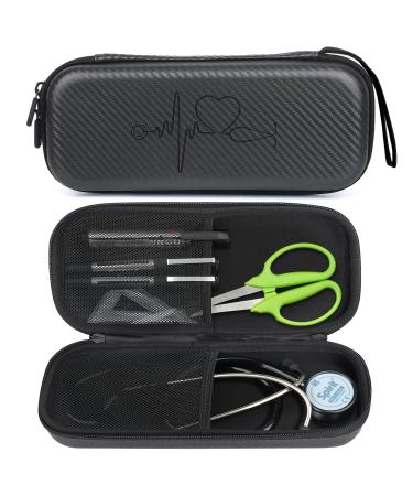Stethoscope Case for 3M Littmann Classic III Stethoscope Carrying Case for Nurse Gift Lightweight Stethoscope Travel Holder for Lightweight II S.E (Black) EVA-Black(only case)