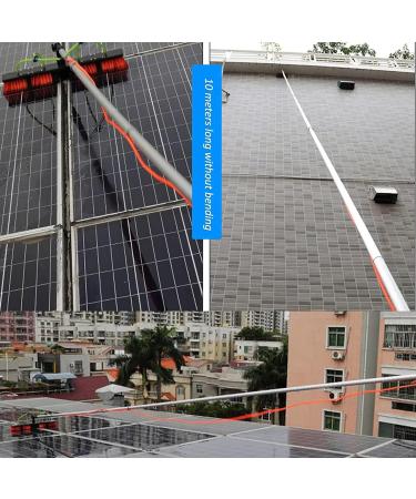 photovoltaic cleaner window cleaning pole Water Fed Pole Kit 20ft Length Water Fed Brush W/Squeegee 6m Water Fed Cleaning System 3-in-1 Aluminum Outdoor Window Cleaner Hose Cleaning Tool 4m/13ft - Buy Online on GoSupps.com
