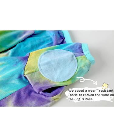 PriPre Tie Dye Dog Clothes - Breathable Cotton Shirt for Large Dogs - Tiedye Blue 3XL - Buy Online on GoSupps.com