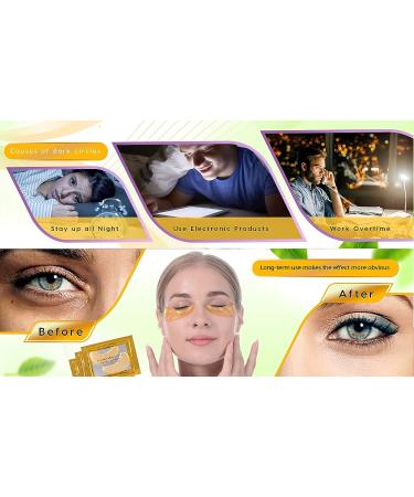 30 Pairs 24K Gold Under Eye Patch - Collagen Eye Mask for Anti-Wrinkles & Dark Circles - Buy Online on GoSupps.com
