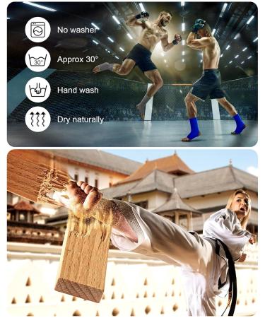 Handepo 4 Pairs Muay Thai Ankle Wraps - MMA Ankle Support & Foot Sleeves for Kickboxing Martial Arts Gym Running - Unisex Various Colors - Buy Online on GoSupps.com