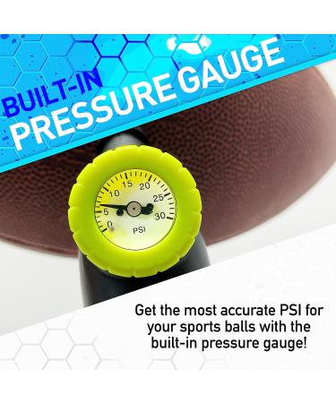 Franklin Sports Ball Pump with Pressure Gauge and Needle - Hand Pump for Soccer, Basketball and More - Black - Buy Online on GoSupps.com