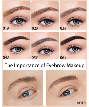 Lestpola Waterproof Long Lasting Smudge Resistant Liquid Eyebrow Mascara Tinted Eyebrow Gel Volumizing Enhancing Eyebrow Mascara with Eyebrow Shaving Brush 03 Brown - Buy Online on GoSupps.com