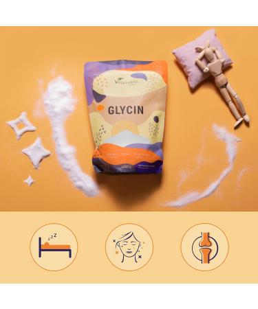 Glycine Powder Vegavero | 1000g (1kg) | 100% Pure No Additives and Vegan | Laboratory Analyzed | Collagen Synthesis & Sleep Aid | With Measuring Spoon - Buy Online on GoSupps.com