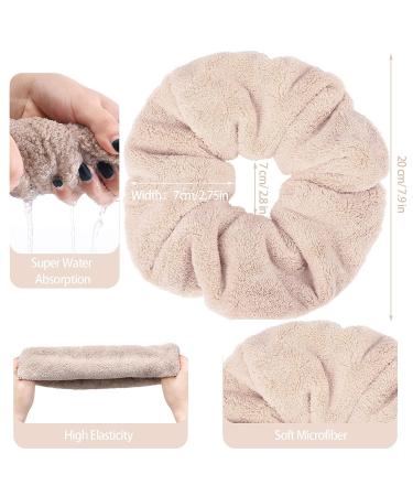 4-Piece Large Microfiber Towel Scrunchies Set for Wet and Dry Hair - Bright Colors - Buy Online on GoSupps.com