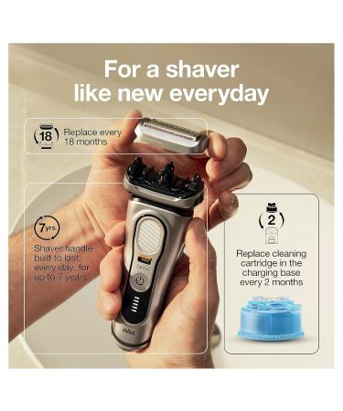 Buy Braun Series 9 Pro 9487cc Electric Razor for Men - Wet & Dry Rechargeable Shaver with Clean & Charge Station | International Shipping - Buy Online on GoSupps.com