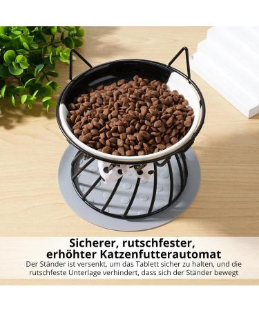 Dorakitten 2Pcs Elevated Cat Bowls with Non-Slip Mat - Anti-Vomiting Raised Cat Food Plates for Spine Protection - Cute Cat Ear Stand Ceramic Dishes for Whisker Fatigue Prevention - Buy Online on GoSupps.com