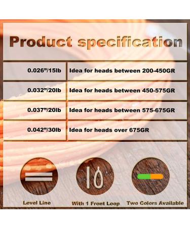 Maximumcatch Fly Cord Floating Shooting Head - .026 .032 .042 Inch Running Line with Loop - 15lb - Orange & Light Green - Buy Online on GoSupps.com