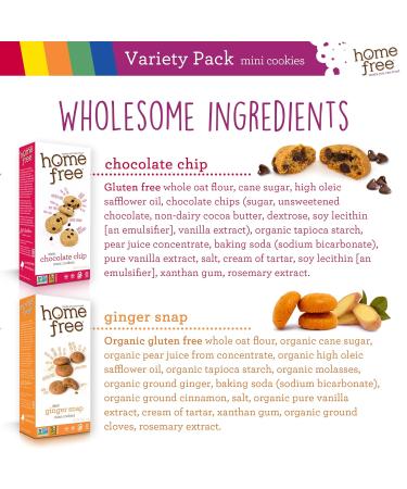 Homefree Treats Vegan Cookies Variety Pack - Allergy Safe School Snacks - Peanut, Gluten, Egg, Dairy Free - Yummy Crunchy Cookie Assortment - Kosher Pareve (6 Count) - Buy Online on GoSupps.com
