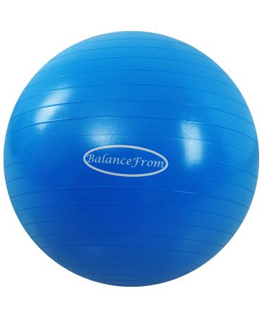 BalanceFrom Anti-Burst and Slip Resistant Exercise Ball Yoga Ball Fitness Ball Birthing Ball with Quick Pump, 2,000-Pound Capacity Blue 26-inch, L