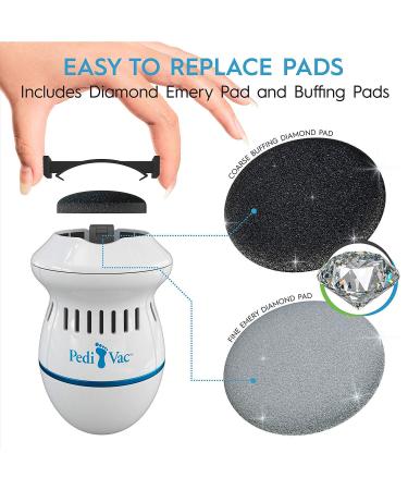 Rechargeable Electric Foot File PediVac - Callus Remover with Built-In Vacuum | Mess-Free Exfoliation for Feet | 2000 RPMs for Dead Skin Removal - Buy Online on GoSupps.com