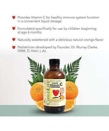 ChildLife Essentials Liquid Vitamin C - Immune Support & Antioxidant Boost - 4 Fl Oz (Pack of 2) - Buy Online on GoSupps.com