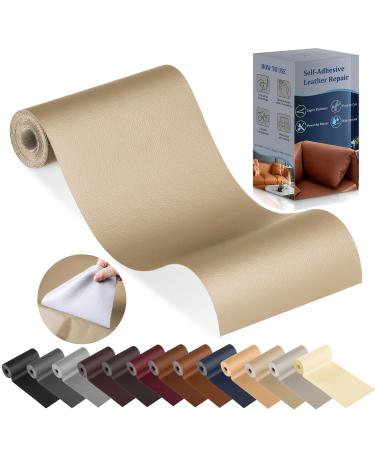 YAFLC Leather Repair Patch for Furniture  4 x 63 Leather Repair Tape self Adhesive  Leather Repair Patch for couches car seat Sofa Jackets Handbags Medium Beige 4 x 63 Medium Beige