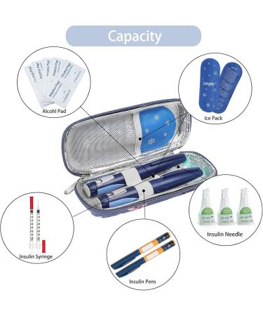 Bomkee Insulin Pen Bag Insulin Cooling Medication Bag for Diabetes with 2 Cooling Packs | Travel Friendly & Stylish - Buy Online on GoSupps.com