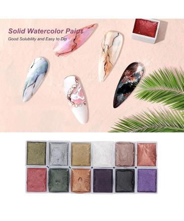 Nail Watercolor Paint - Solid Pearl Glitter for DIY Manicure | Portable Nail Art Pigment for Home Salon | Perfect for Beginners & Young Ladies - Buy Online on GoSupps.com