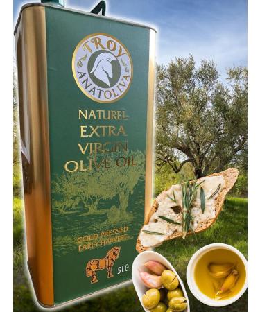 Premium Extra Virgin Olive Oil Cold Pressed Early Harvest 100% Natural Premium Quality Gourmet Olive Oil for Salads and Cooking (5000ml) - Buy Online on GoSupps.com