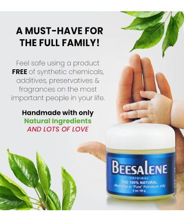 Beesalene Original Unpetroleum - 100% Natural & Hypoallergenic Alternative to Petroleum Jelly - Lips Hands Baby Makeup Remover and More (2 Ounce) 2 Ounce (Pack of 1) - Buy Online on GoSupps.com