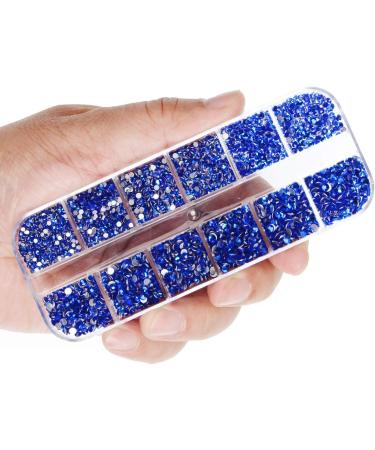 LPBeads 3456 Pieces 6 Sizes Sapphire Flat Back Round Crystal Rhinestones for Crafts Nails Art Face Makeup Clothes DIY with Pick Up Tweezers and Picking Pen - Buy Online on GoSupps.com