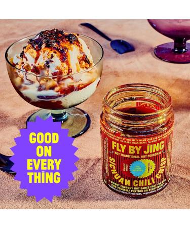 FLY BY JING Sichuan Chili Crisp 6oz Deliciously Savory Umami Spicy Tingly Crispy Gourmet All Natural Vegan Gluten-Free Hot Chili Oil Sauce with Sichuan Pepper Good on Everything - Buy Online on GoSupps.com