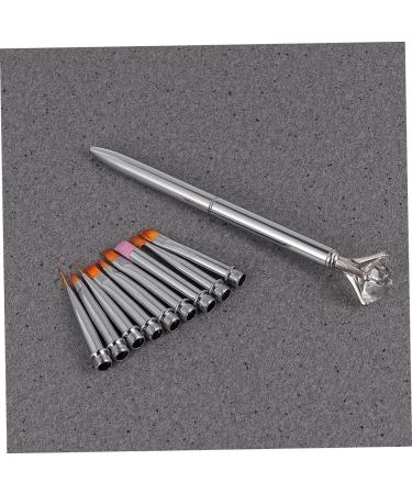 Beaupretty Paintbrushes 1 makeup nail tips brush nail detail brush pen nail liner tips salon nail dotting brush tips salon nail pen tips manicure nail paint brush tips boxed nail drill 14.5X2X1cm Silver - Buy Online on GoSupps.com