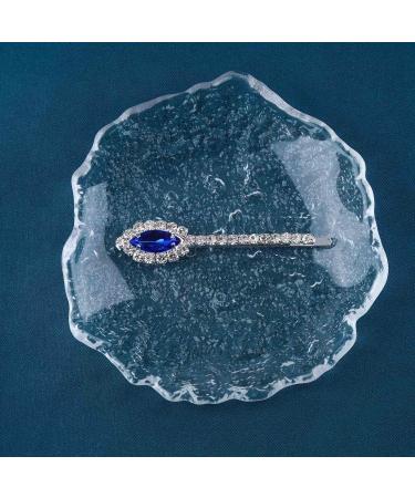 Inilbran Vintage Sapphire Crystal Hair Pin Barrettes Blue Crystal Wedding Hair Barrettes Vintage Rhinestone Hairpin Barrette Bling Cz Hair Pins Hairclip Decorative Bobby Pins Bridal Hairclip(Style A) - Buy Online on GoSupps.com