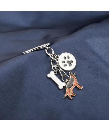 Ensianth Dog Keychain Gift | Perfect Puppy & Dog Lover Keyring | Paw Print Keychain for Dog Owners | Ideal Gift for Mom Dad & Shepherd Fans - Buy Online on GoSupps.com
