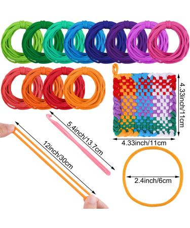 Aodaer 288 Pieces Loom Potholder Loops Refill with Multiple Colors - DIY Crafts Supplies for 7 Inch Weaving Loom - Buy Online on GoSupps.com