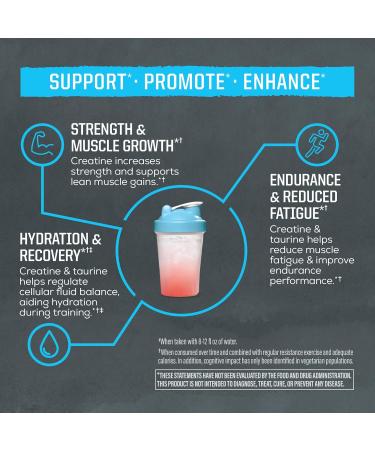 Creatine Monohydrate Powder Taurine Supplement 5g Creatine Monohydrate 1g Taurine per Serving | Vegan Muscle Strength Endurance & Recovery Support Clean Performance Formula | 60 Servings Unflavored - Buy Online on GoSupps.com